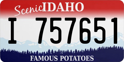 ID license plate I757651
