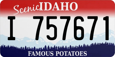 ID license plate I757671