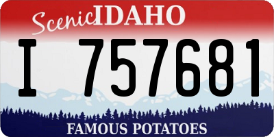 ID license plate I757681