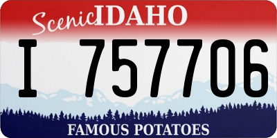 ID license plate I757706