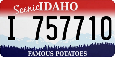 ID license plate I757710