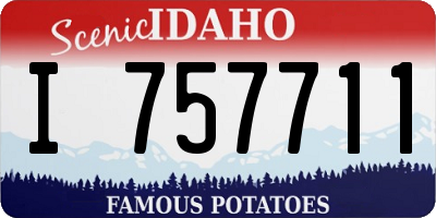 ID license plate I757711
