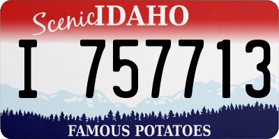 ID license plate I757713