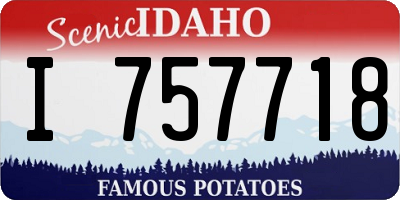 ID license plate I757718