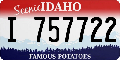 ID license plate I757722