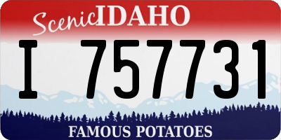 ID license plate I757731