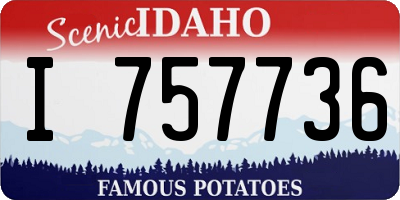 ID license plate I757736