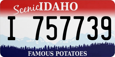ID license plate I757739