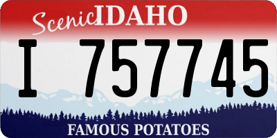 ID license plate I757745