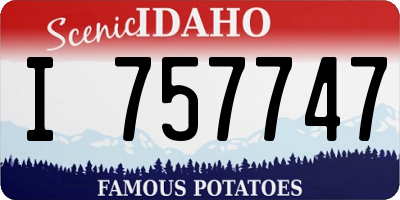 ID license plate I757747