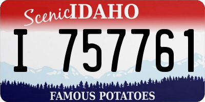 ID license plate I757761