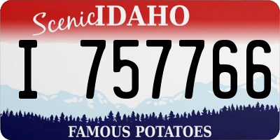 ID license plate I757766