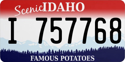 ID license plate I757768