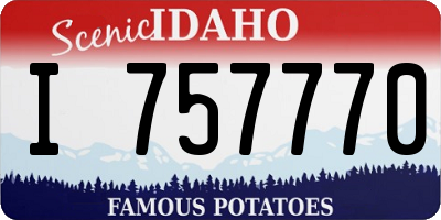ID license plate I757770