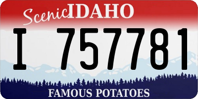 ID license plate I757781