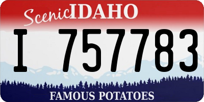 ID license plate I757783