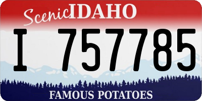 ID license plate I757785