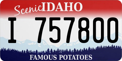 ID license plate I757800