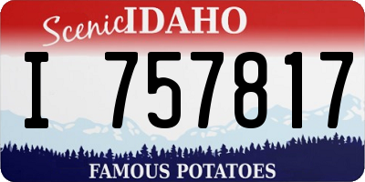 ID license plate I757817