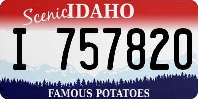 ID license plate I757820