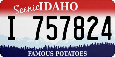ID license plate I757824