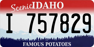 ID license plate I757829