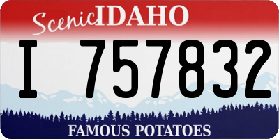 ID license plate I757832