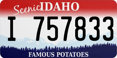 ID license plate I757833