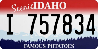 ID license plate I757834