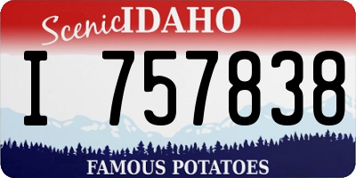 ID license plate I757838