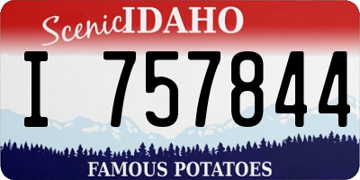 ID license plate I757844