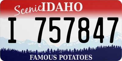 ID license plate I757847