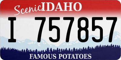 ID license plate I757857