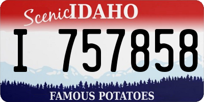 ID license plate I757858
