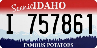 ID license plate I757861