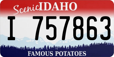 ID license plate I757863