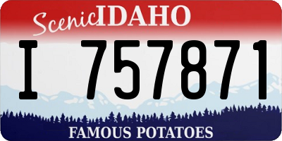 ID license plate I757871