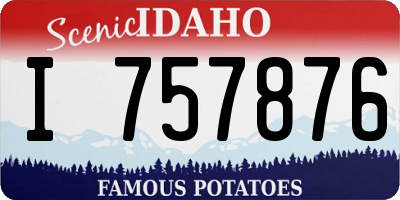 ID license plate I757876