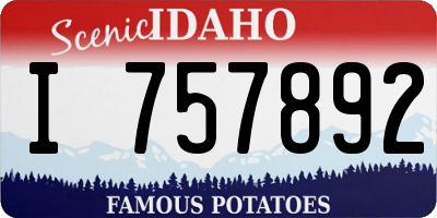 ID license plate I757892