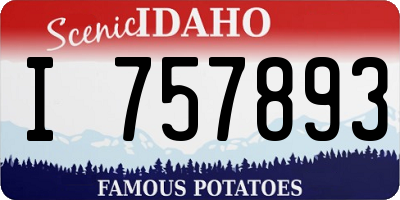 ID license plate I757893