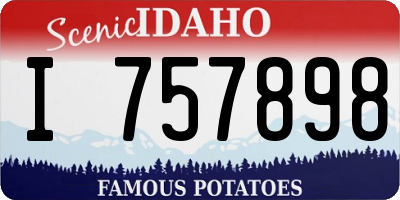ID license plate I757898