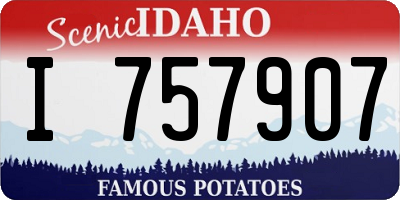 ID license plate I757907