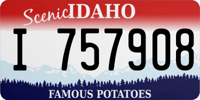 ID license plate I757908