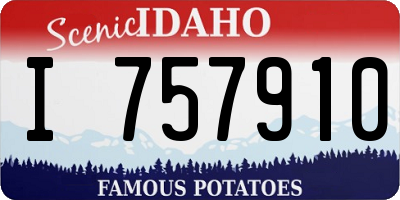 ID license plate I757910