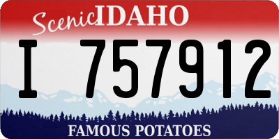 ID license plate I757912