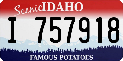 ID license plate I757918