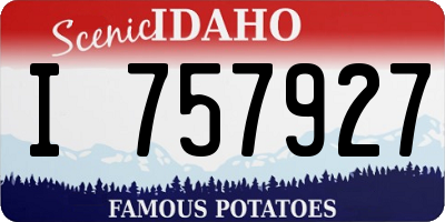ID license plate I757927