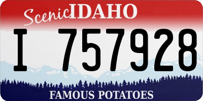 ID license plate I757928
