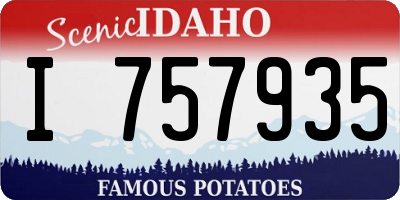 ID license plate I757935