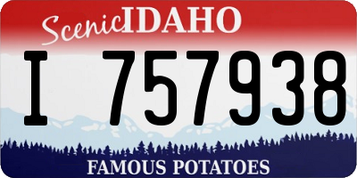 ID license plate I757938